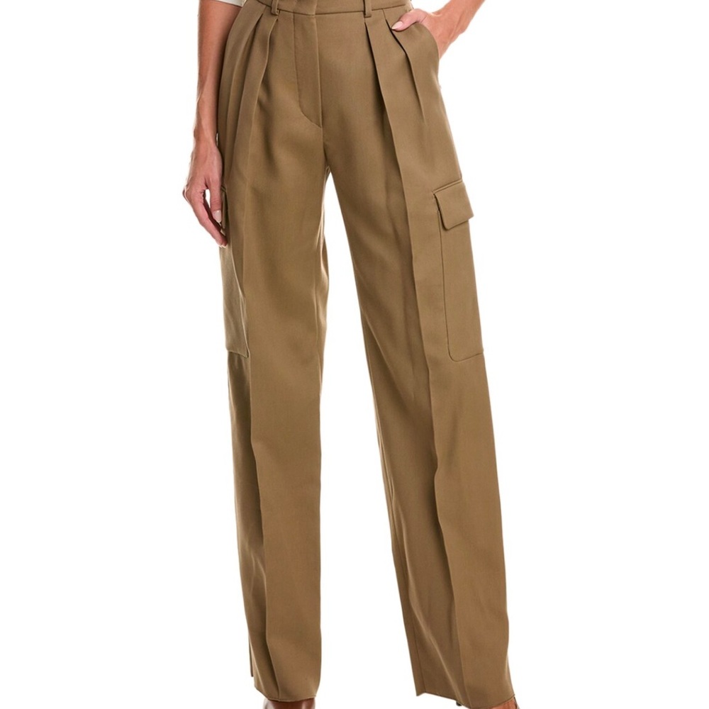 Khaki High-Waisted Women's Pants